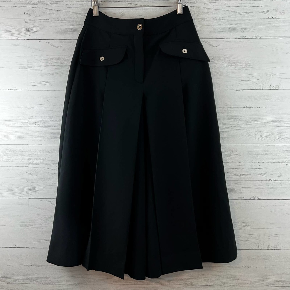 Kate Spade Black Cropped Wide Leg Pants Size 4